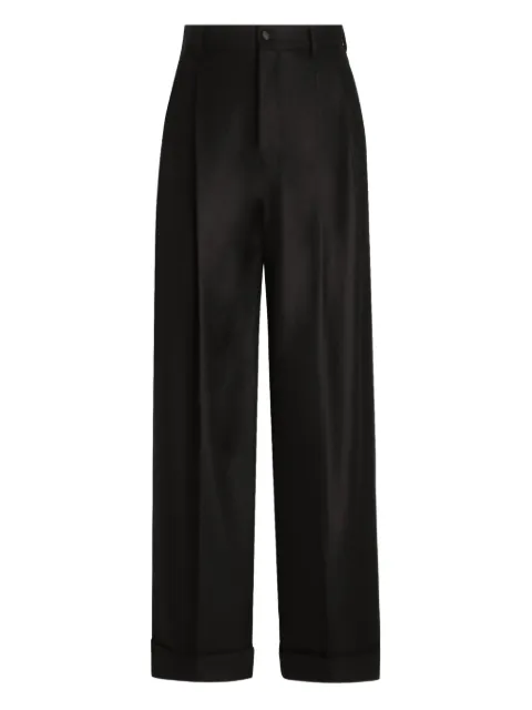 Dolce & Gabbana pleated-front wool trousers Black GP168THU2A8