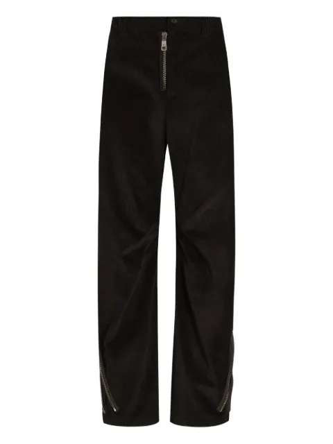 Dolce & Gabbana zip-detail corduroy trousers Brown GP15VTFUVET