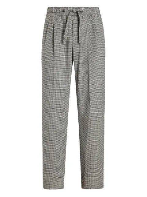 Dolce & Gabbana houndstooth pleat-detail trousers Grey GP12QTFQZAG