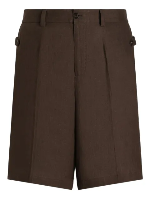 Dolce & Gabbana linen-blend bermuda shorts Brown GP134TFU4LG