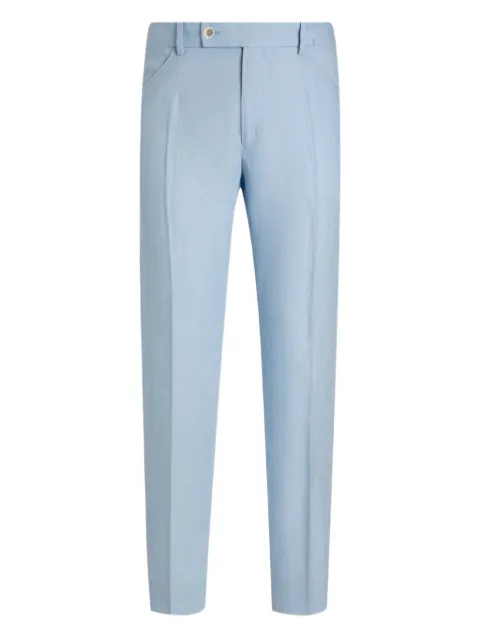 Dolce & Gabbana linen trousers Blue GP0R1TFU4JB