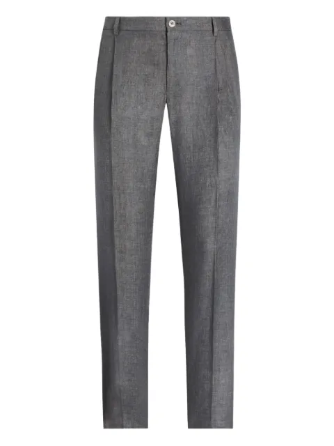 Dolce & Gabbana linen trousers Grey GP06JTFU4MF