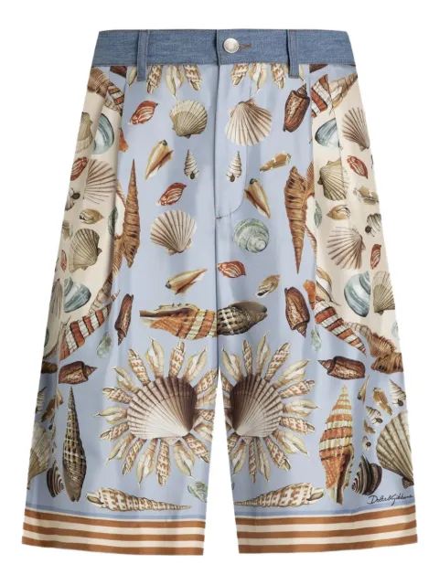 Dolce & Gabbana cotton-silk bermuda shorts Blue GP03IDG8NE3