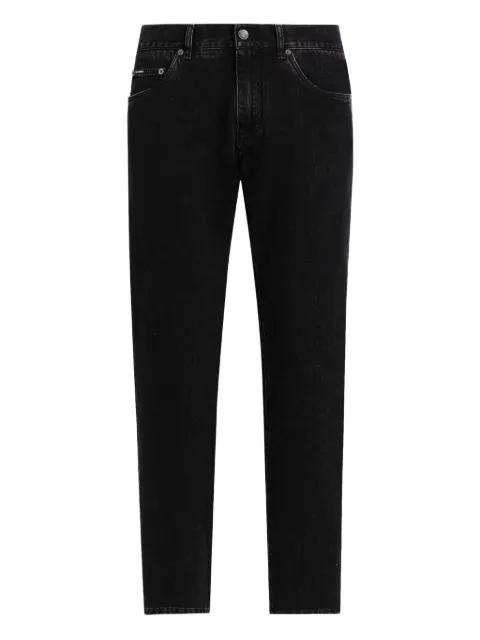 Dolce & Gabbana logo-plaque cotton jeans Black GP02XDG8NN4