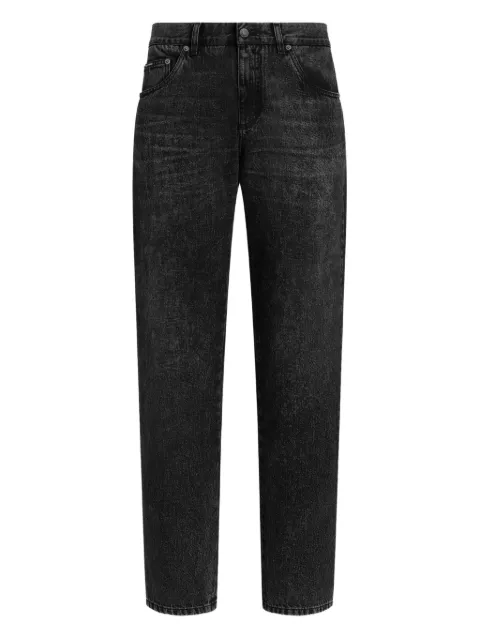 Dolce & Gabbana logo-plaque cotton jeans Black GP02XDG8ND8