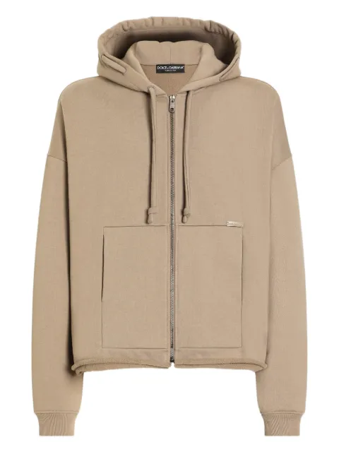 Dolce & Gabbana zip-up hoodie Neutrals G9BVJTG7PLA