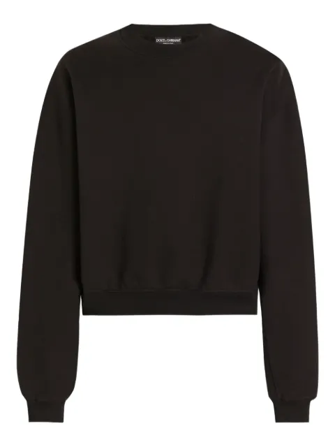 Dolce & Gabbana cropped long-sleeve sweatshirt Black G9BVHTG7PLA