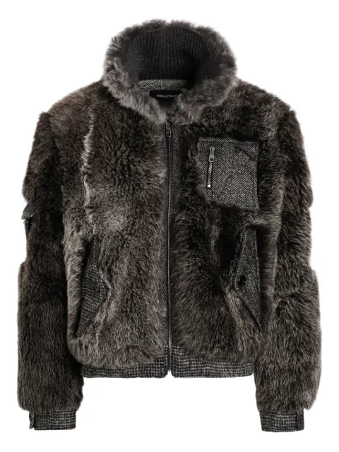 Dolce & Gabbana knitted zip-fastening jacket Brown G9BUULGJ849
