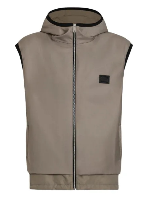 Dolce & Gabbana hooded gilet Brown G9BSRTFURK8