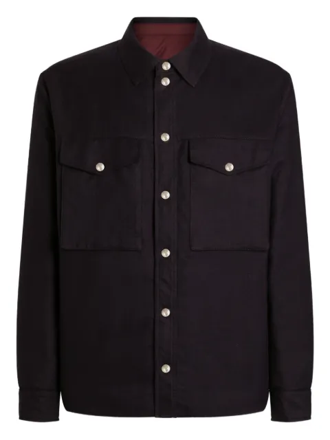 Dolce & Gabbana reversible flannel shirt jacket Black G9BSMTFCTAB