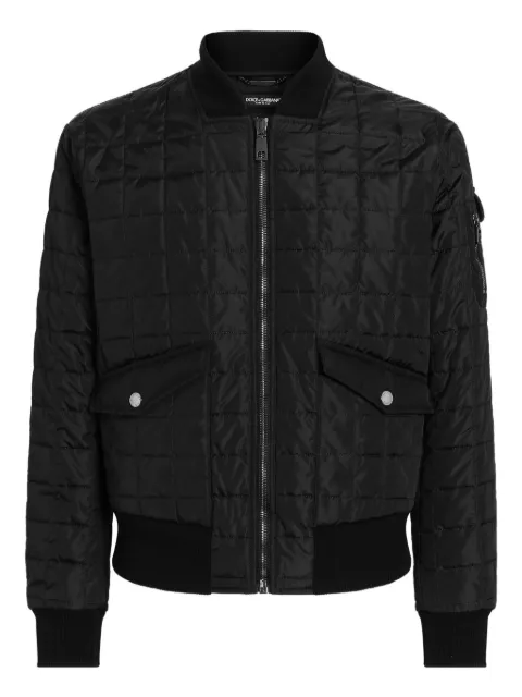 Dolce & Gabbana quilted bomber jacket Black G9BRBTFUS22