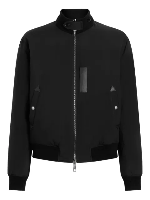 Dolce & Gabbana leather-trimmed bomber jacket Black G9BRATFUSN0