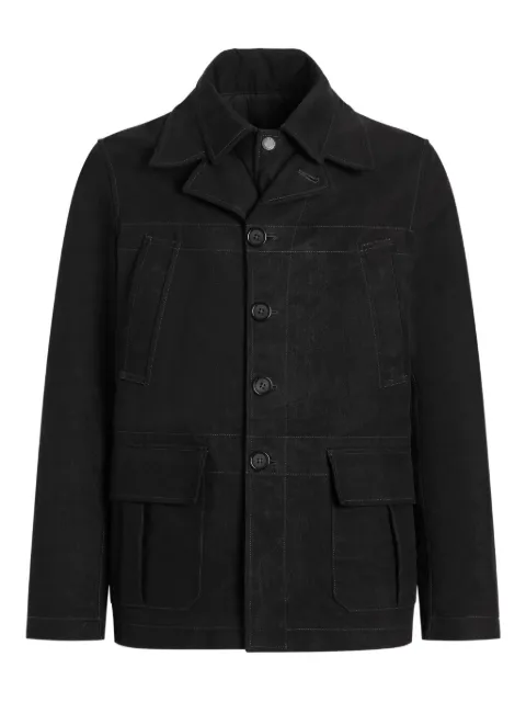 Dolce & Gabbana button-fastening patch-pocket coat Black G9BQSTHUMVU