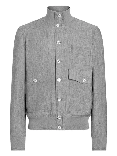 Dolce & Gabbana silk shirt jacket Grey G9BOFTFU4MF