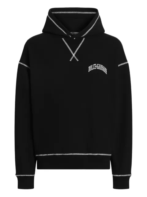 Dolce & Gabbana contrast-stitch hoodie Black G9BNLZFUS37