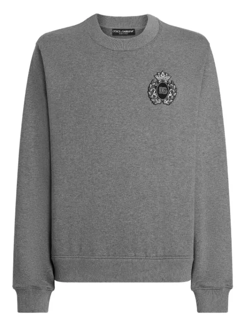 Dolce & Gabbana logo-appliqué sweater Grey G9ABJZG7PJ7