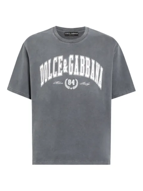 Dolce & Gabbana logo-print short-sleeve T-shirt Grey G8TA2TG7PK7