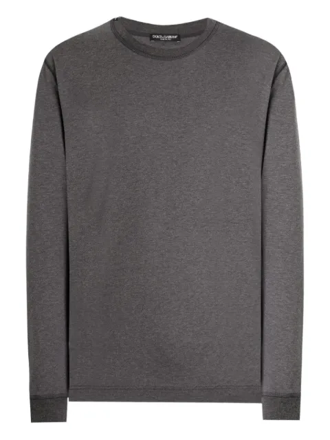 Dolce & Gabbana cotton long-sleeve T-shirt Grey G8SX5TFU7EQ