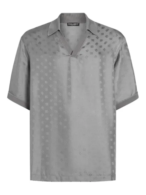 Dolce & Gabbana logo-jacquard T-shirt Grey G8ST9TFJ1JY