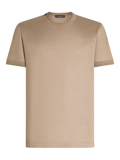 Dolce & Gabbana silk T-shirt Neutrals G8ST1TFU75F