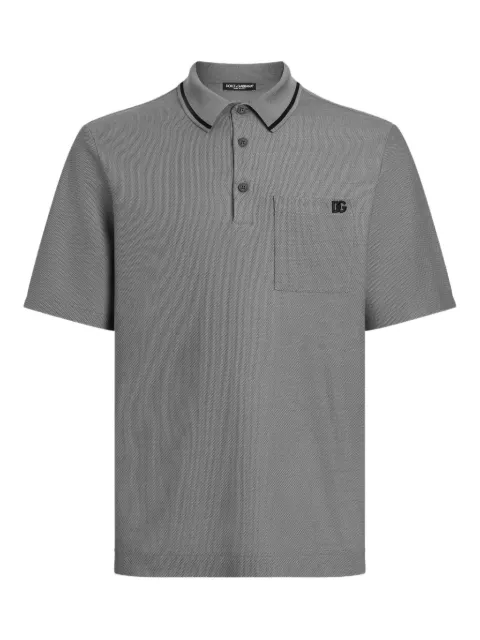 Dolce & Gabbana cotton polo shirt Grey G8SN2ZHU7UT