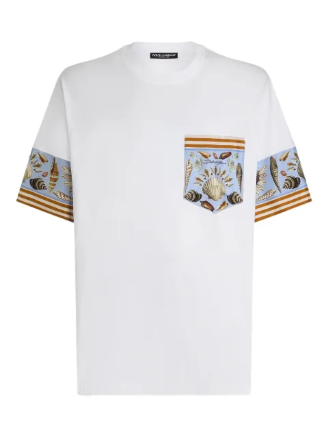 Dolce & Gabbana cotton-silk T-shirt White G8SB2TG7PJO