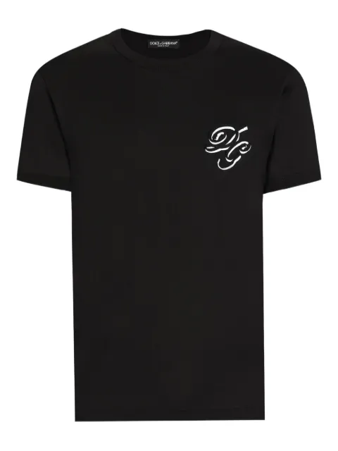 Dolce & Gabbana logo-appliqué T-shirt Black G8RN8ZG7PJ0