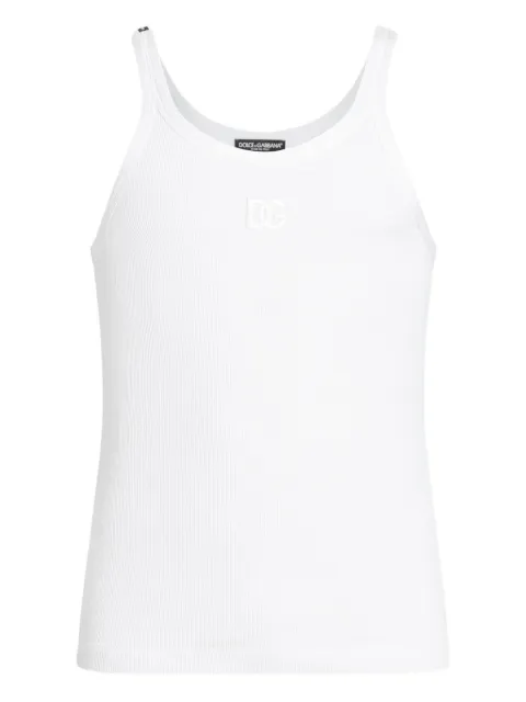 Dolce & Gabbana cotton tank top White G8PA8ZG7PGP
