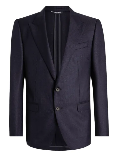 Dolce & Gabbana two-button wool blazer Blue G2NW0TFU25E