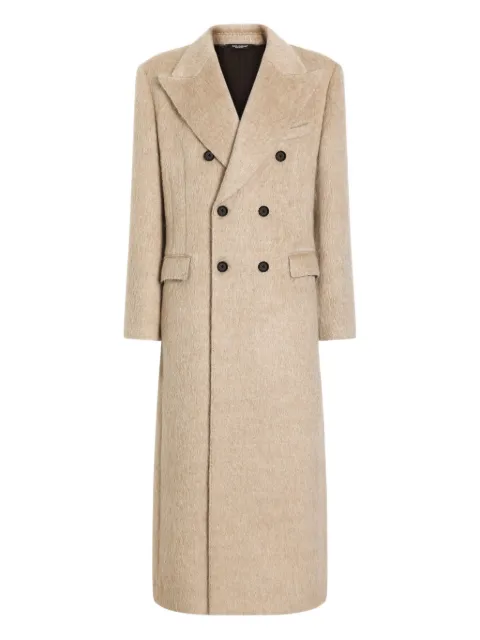 Dolce & Gabbana peak-lapel double-breasted coat Neutrals G050KTFUZEC