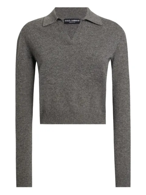 Dolce & Gabbana cashmere cropped top Grey FXZ33ZJDVC2