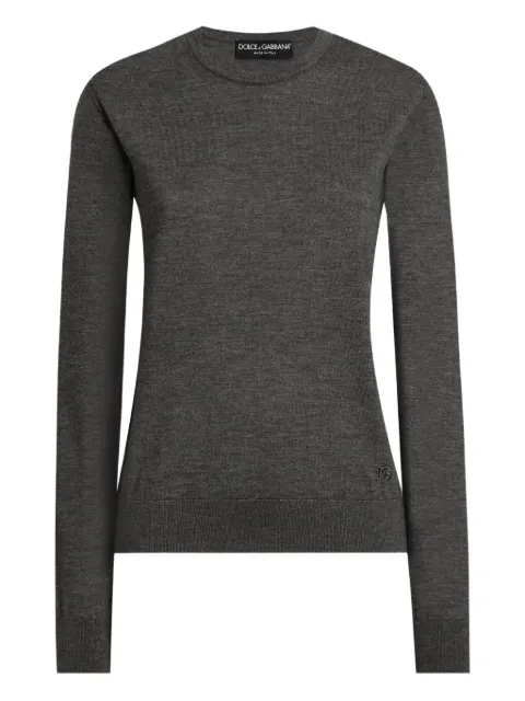Dolce & Gabbana logo-embroidered sweater Grey FXXAGZJBW0P