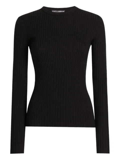 Dolce & Gabbana ribbed sweater Black FXX65TJDVDC