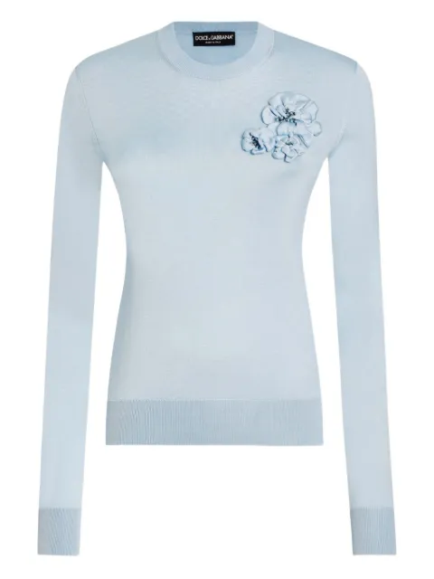 Dolce & Gabbana silk top Blue FXX48ZJBSO1