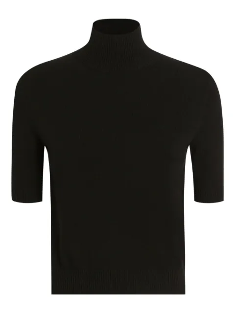 Dolce & Gabbana short-sleeve turtleneck sweater Black FXW47ZJDVC2