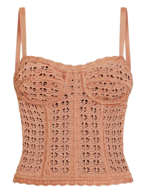 Dolce & Gabbana crochet-knit top Pink FXT70TJGMBH
