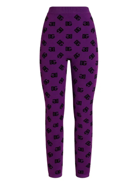 Dolce & Gabbana logo-motif leggings Purple FXI13TJGMB3