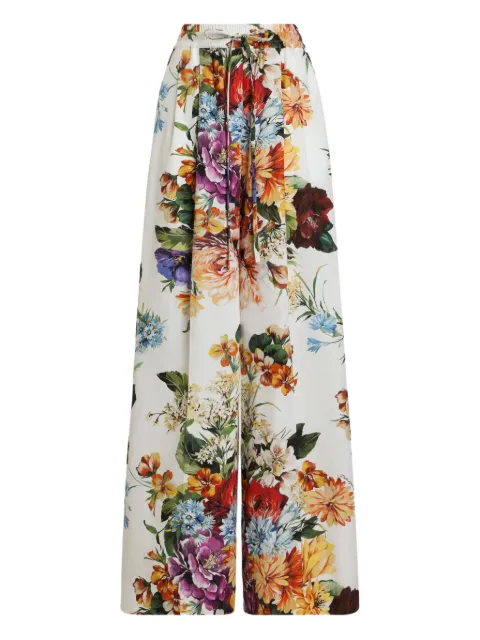 Dolce & Gabbana floral-print trousers White FTDCOTHS5TR