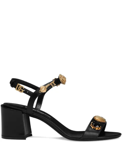 Dolce & Gabbana sandals with embroidery and stones Black CR1904AO033