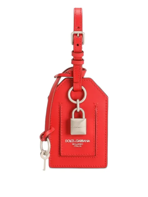 Dolce & Gabbana leather tag keychain Red BP3417AV893