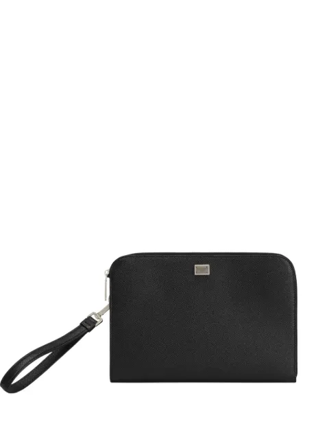Dolce & Gabbana Alpine leather clutch bag Black BM2528BG662