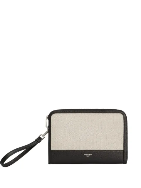 Dolce & Gabbana canvas clutch bag Neutrals BM2528AE855