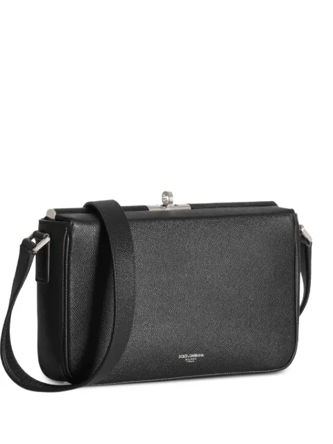 Dolce & Gabbana Marlene structured leather messenger bag Black BM2481A9AB6