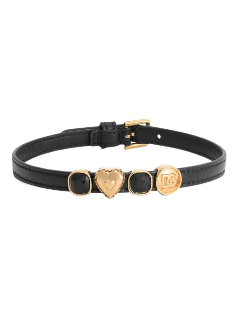 Dolce & Gabbana embellished leather choker Black BL0820A9AB0