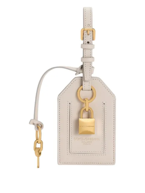 Dolce & Gabbana leather luggage tag White BI3417A9S25