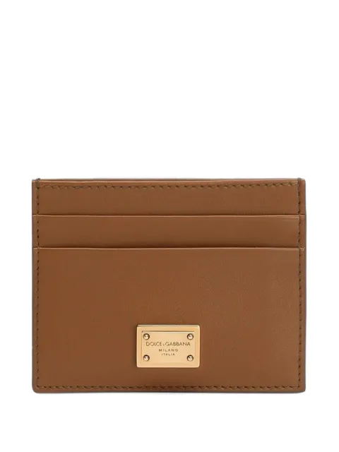 Dolce & Gabbana logo-plaque cardholder Brown BI0330A9S25