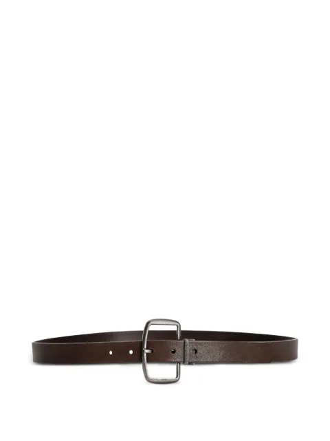 Dolce & Gabbana rectangle-buckle leather belt Brown BC4949AH850