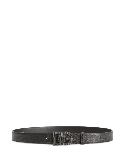 Dolce & Gabbana logo-embellished leather belt Black BC4943AG651