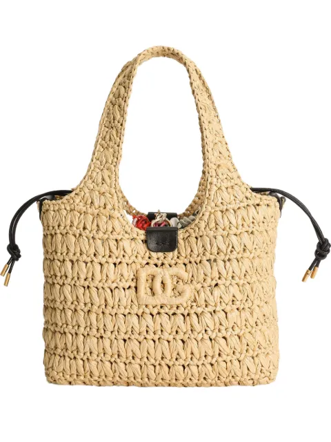 Dolce & Gabbana woven-raffia tote bag Neutrals BB7750A6A57