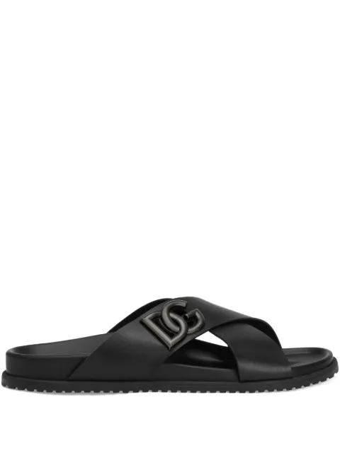 Dolce & Gabbana calfskin sandals Black A80525A9Q67